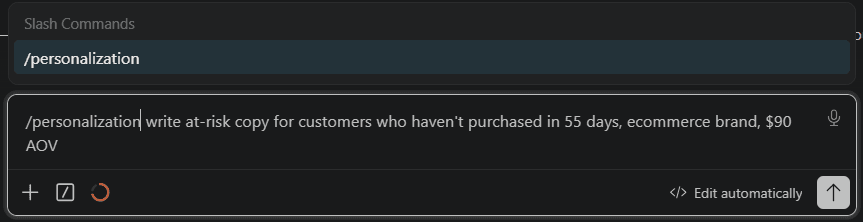 Lifecycle personalization Claude skill file